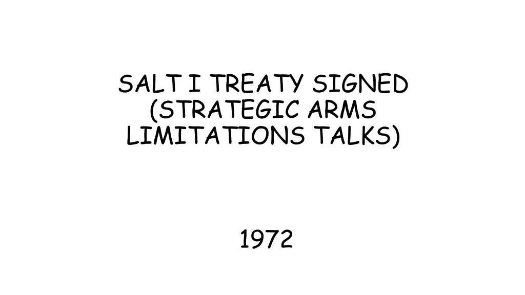 salt i treaty signed strategic arms limitations