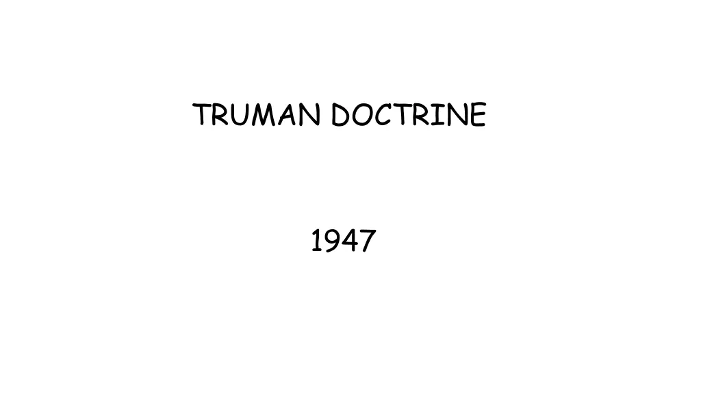 truman doctrine