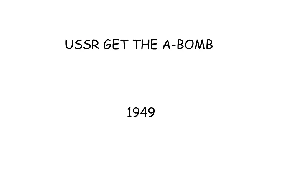 ussr get the a bomb