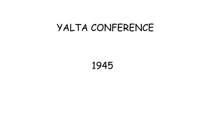 yalta conference