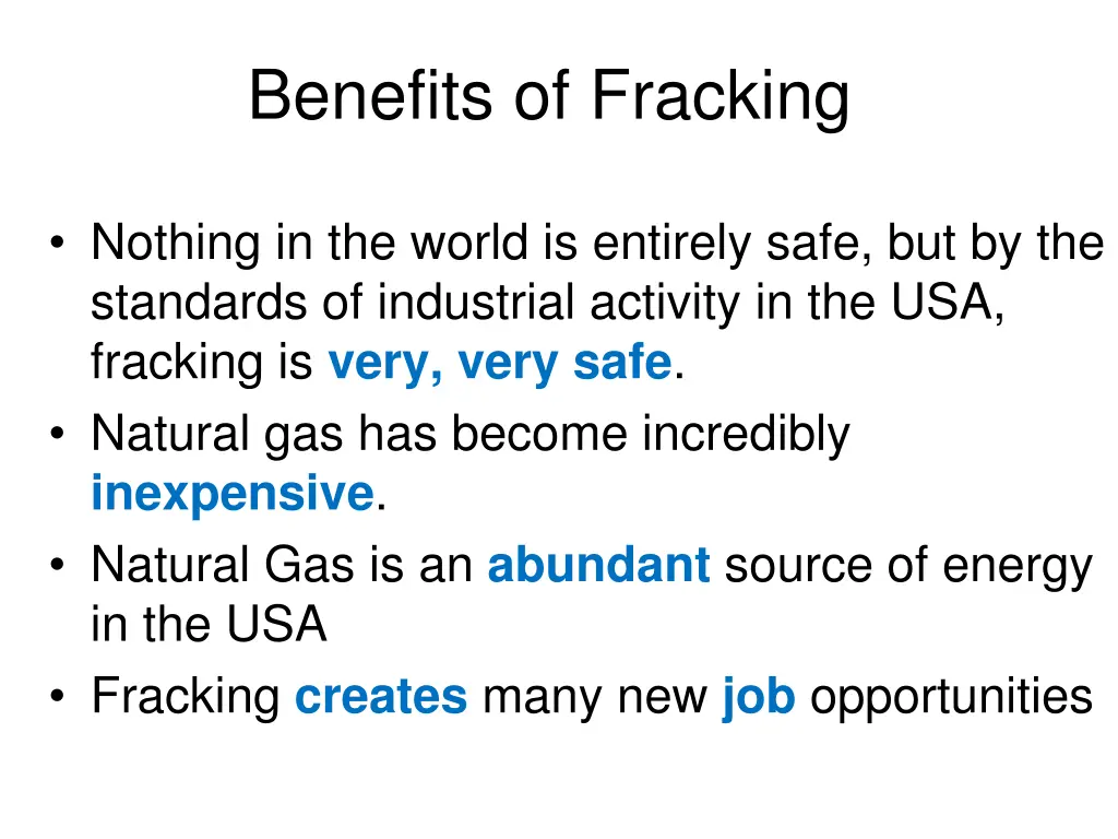 benefits of fracking