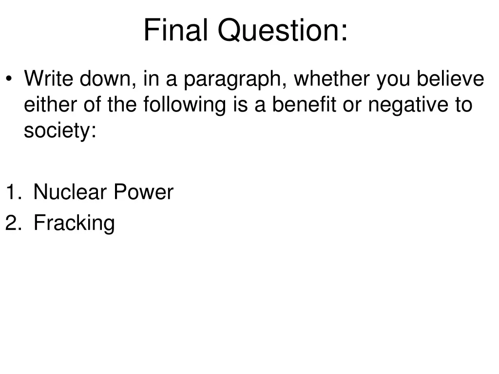 final question