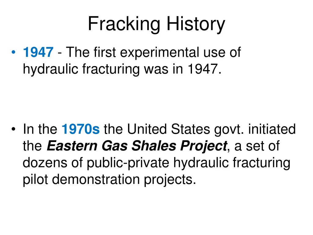 fracking history