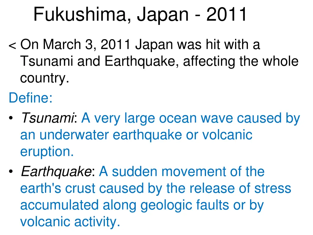 fukushima japan 2011