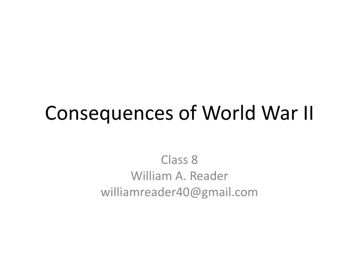 consequences of world war ii