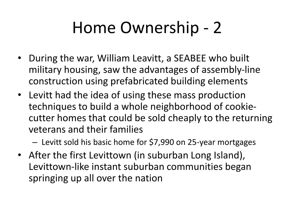 home ownership 2