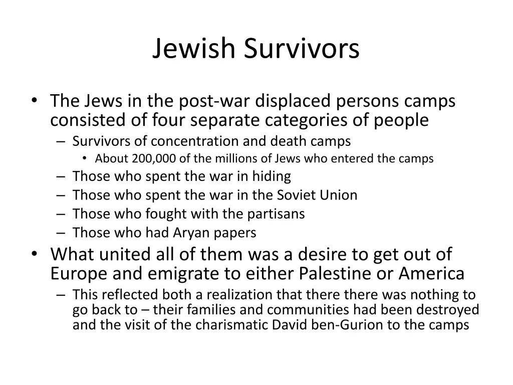 jewish survivors