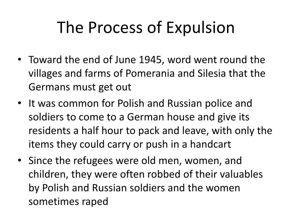 the process of expulsion