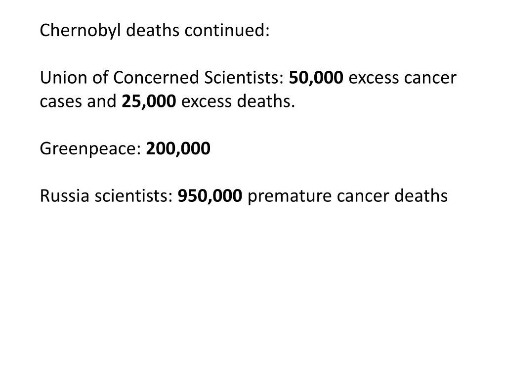 chernobyl deaths continued