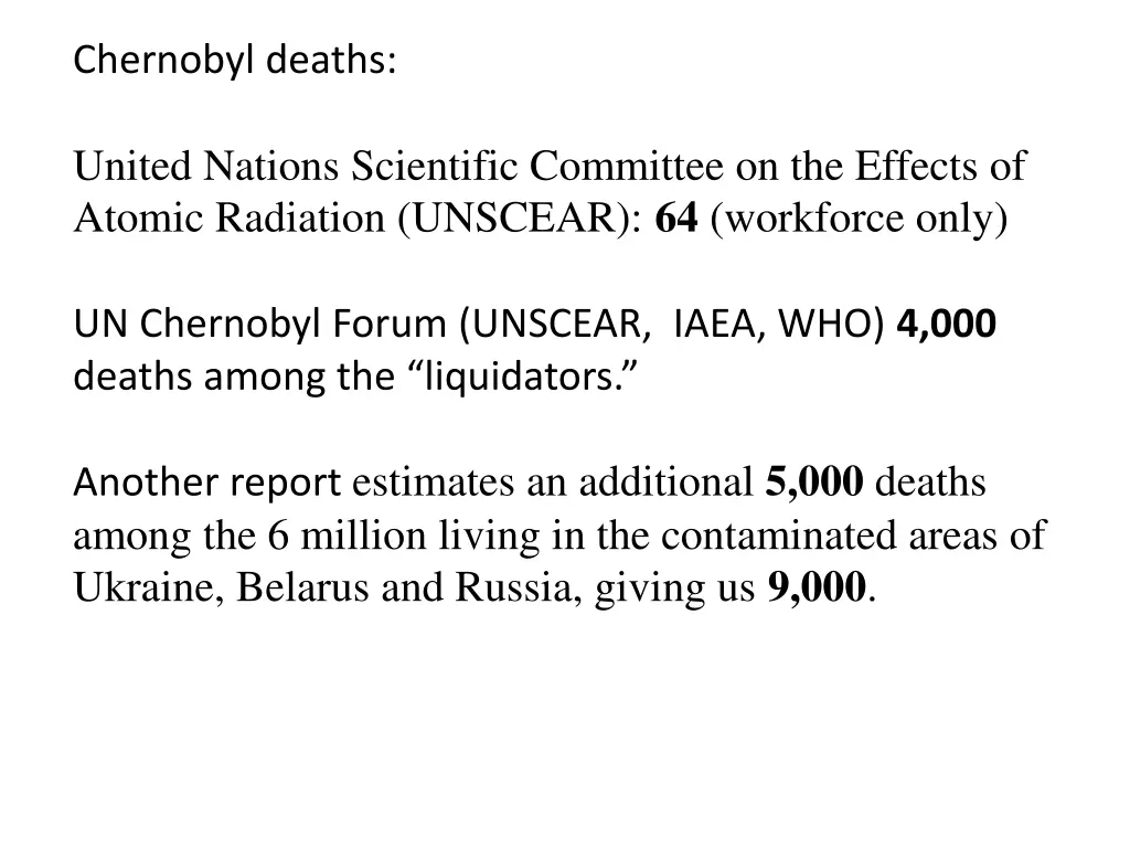 chernobyl deaths