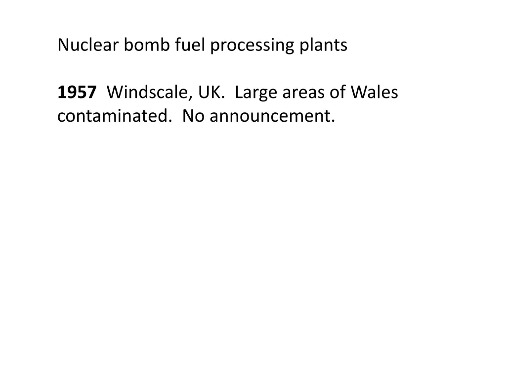 nuclear bomb fuel processing plants