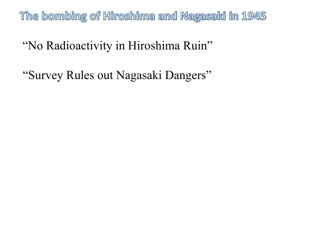 the bombing of hiroshima and nagasaki in 1945 1