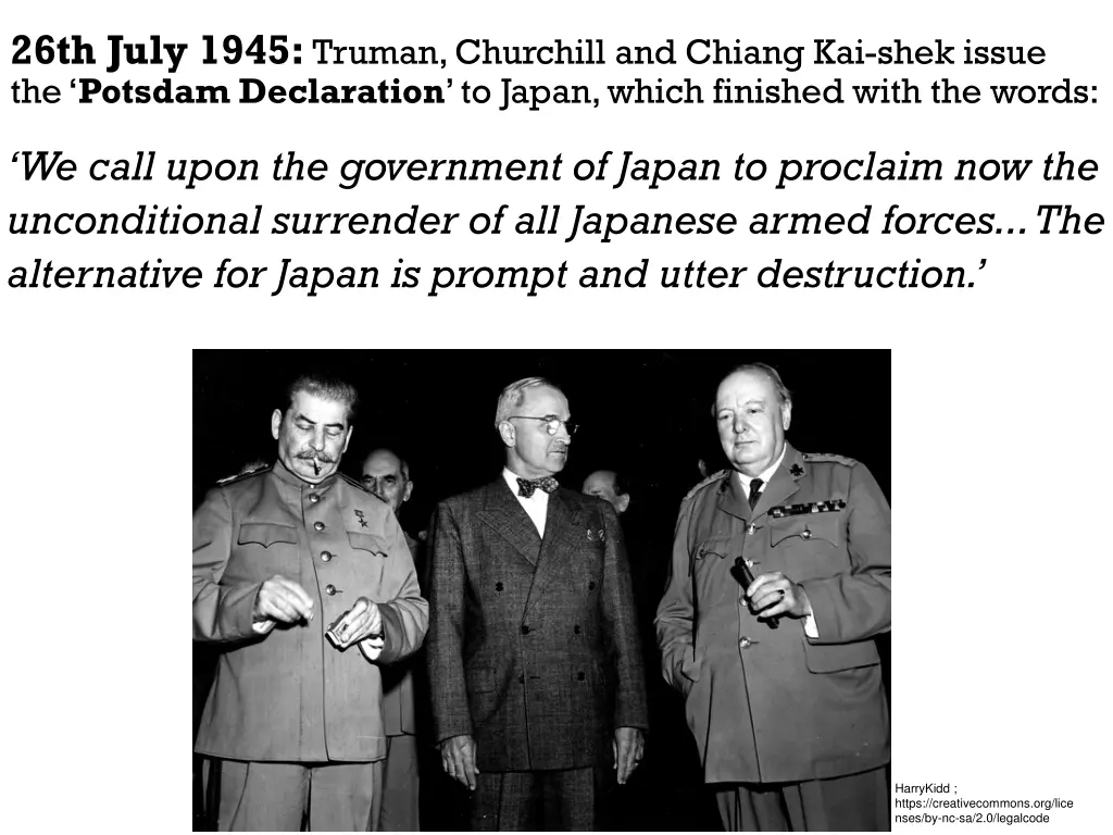 26th july 1945 truman churchill and chiang