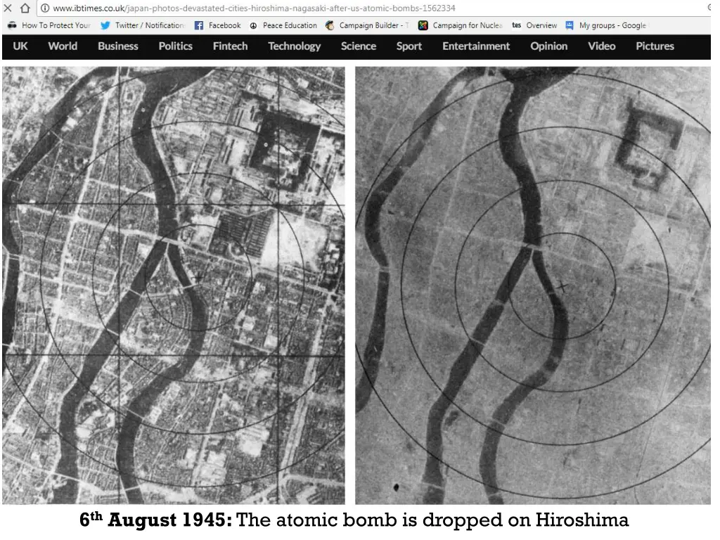 6 th august 1945 the atomic bomb is dropped