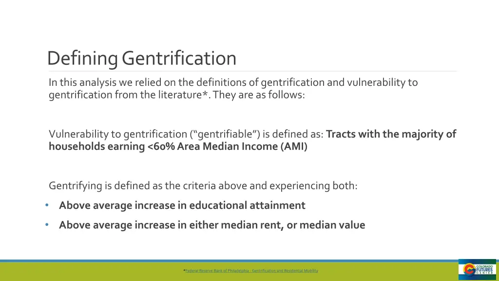 defining gentrification