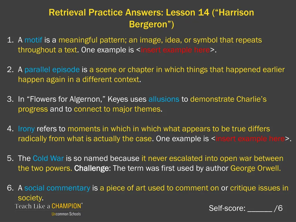 retrieval practice answers lesson 14 harrison