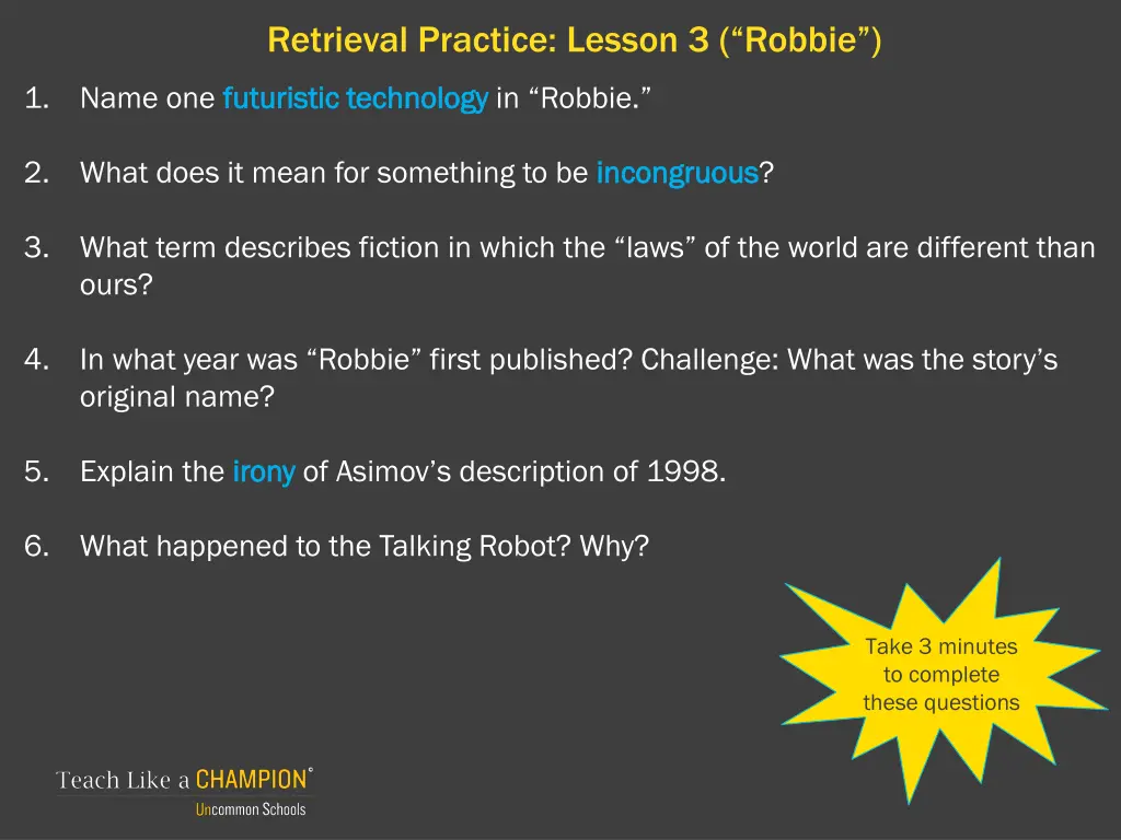 retrieval practice lesson 3 robbie