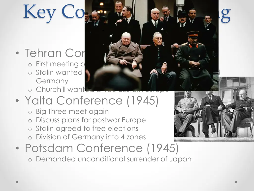 key conferences during the war tehran conference