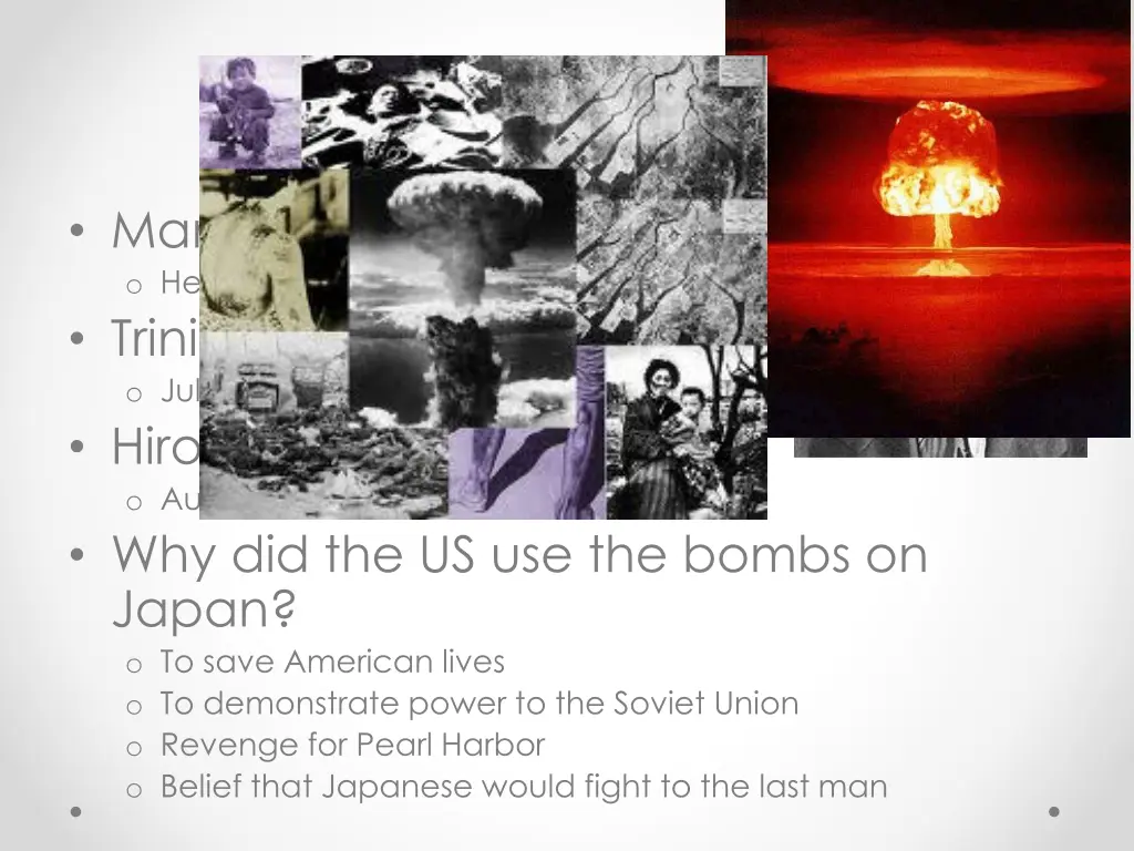 the atomic bomb manhattan project o headed