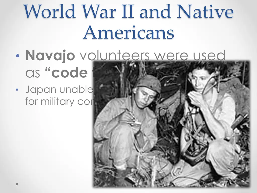 world war ii and native americans navajo