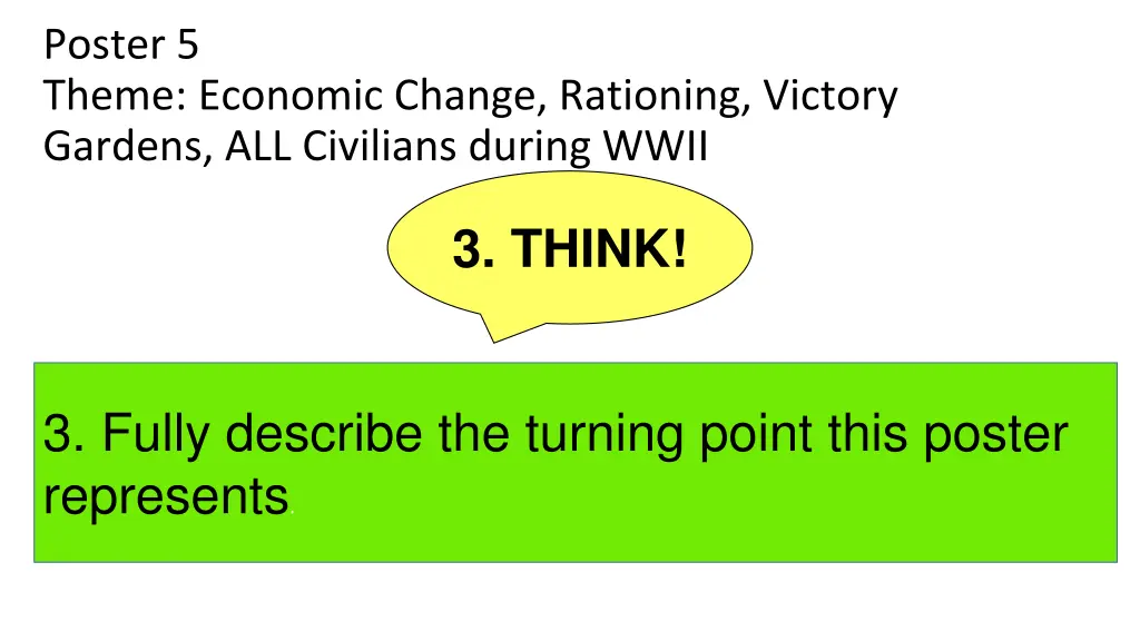 poster 5 theme economic change rationing victory 2