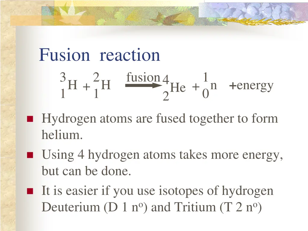 fusion reaction 2 1 1