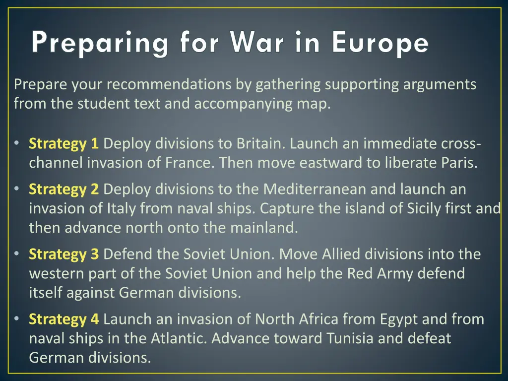 preparing for war in europe 3