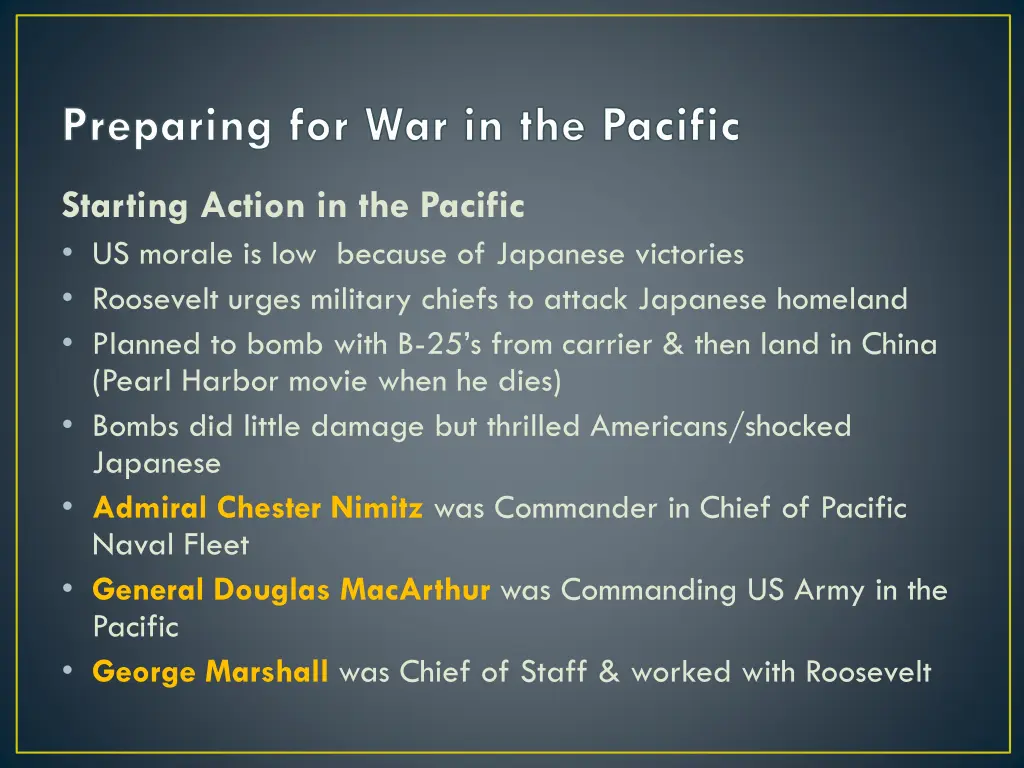 preparing for war in the pacific 2