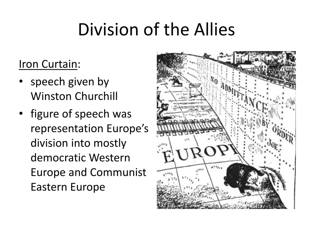 division of the allies