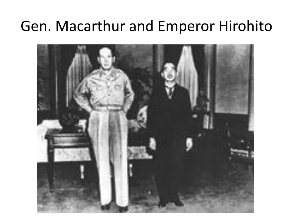 gen macarthur and emperor hirohito