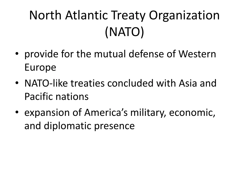 north atlantic treaty organization nato