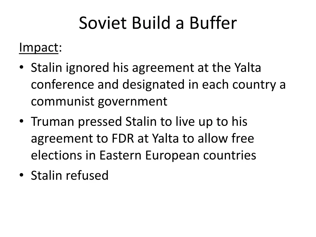 soviet build a buffer