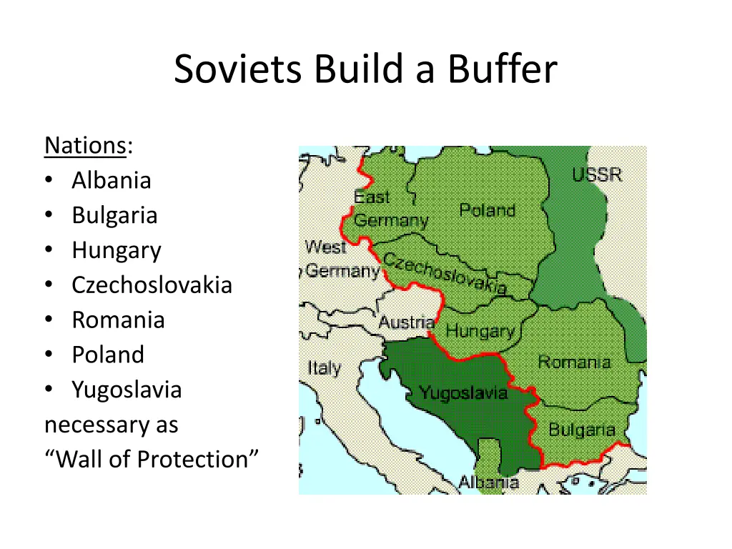 soviets build a buffer