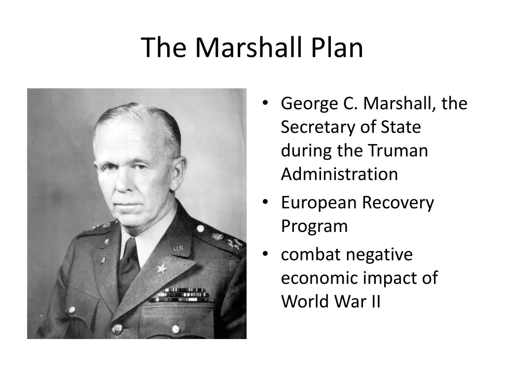 the marshall plan