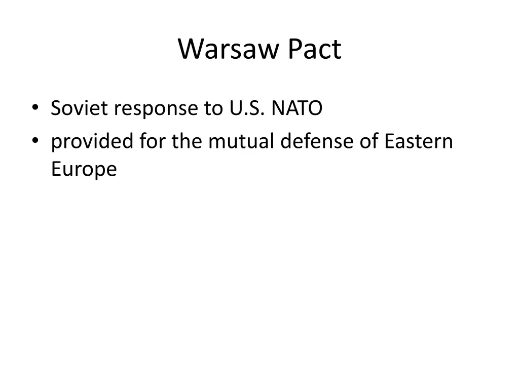 warsaw pact