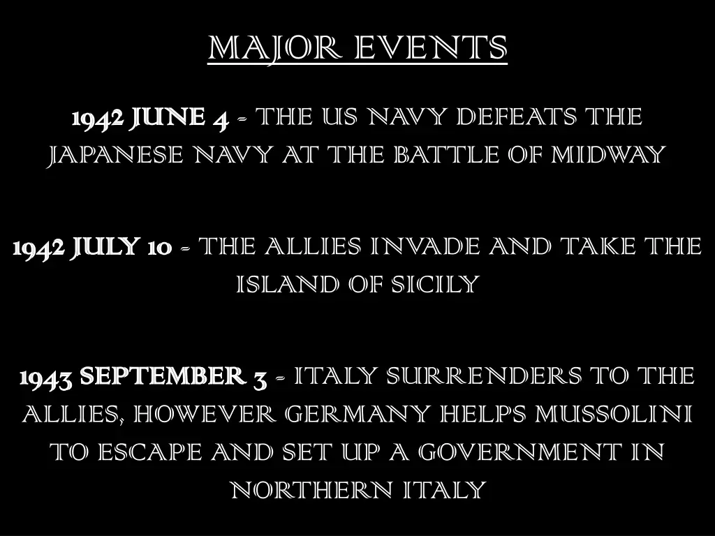 major events 3