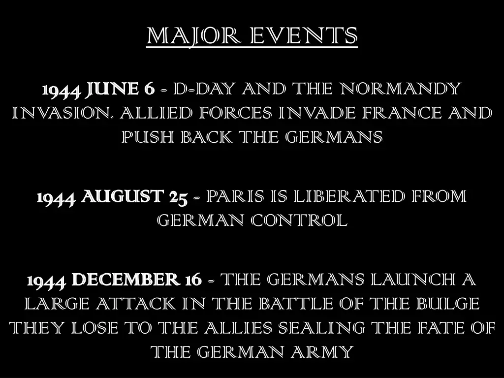 major events 4