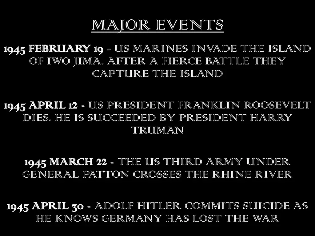 major events 5