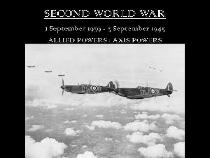 second world war 1 september 1939 3 september