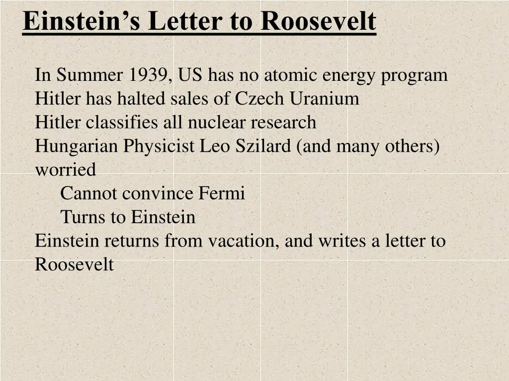 einstein s letter to roosevelt