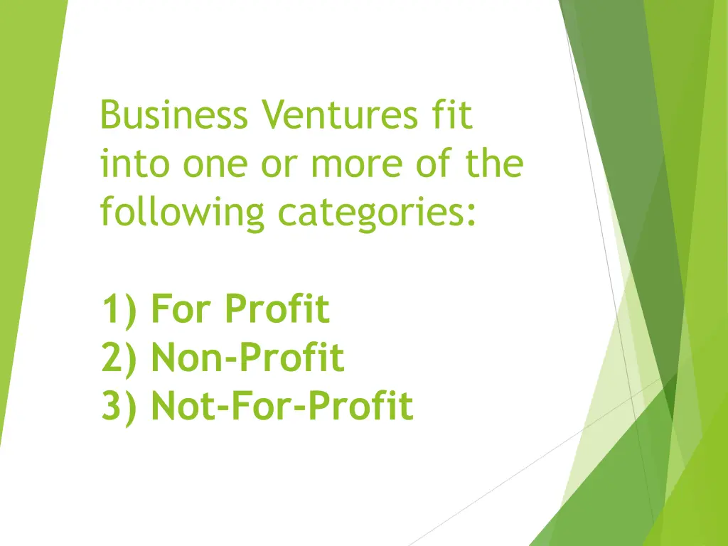 business ventures fit into one or more