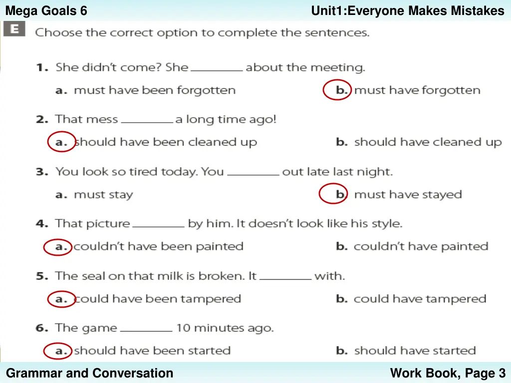 mega goals 6 unit1 everyone makes mistakes 15