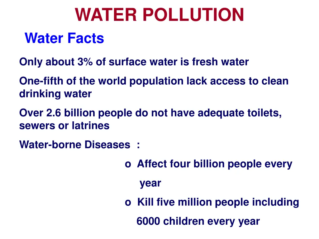 water pollution