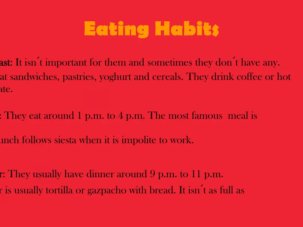 eating habits