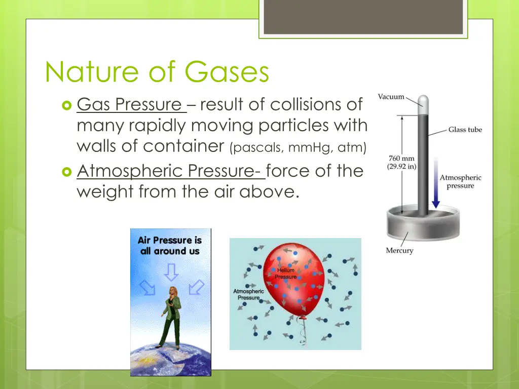 nature of gases gas pressure result of collisions