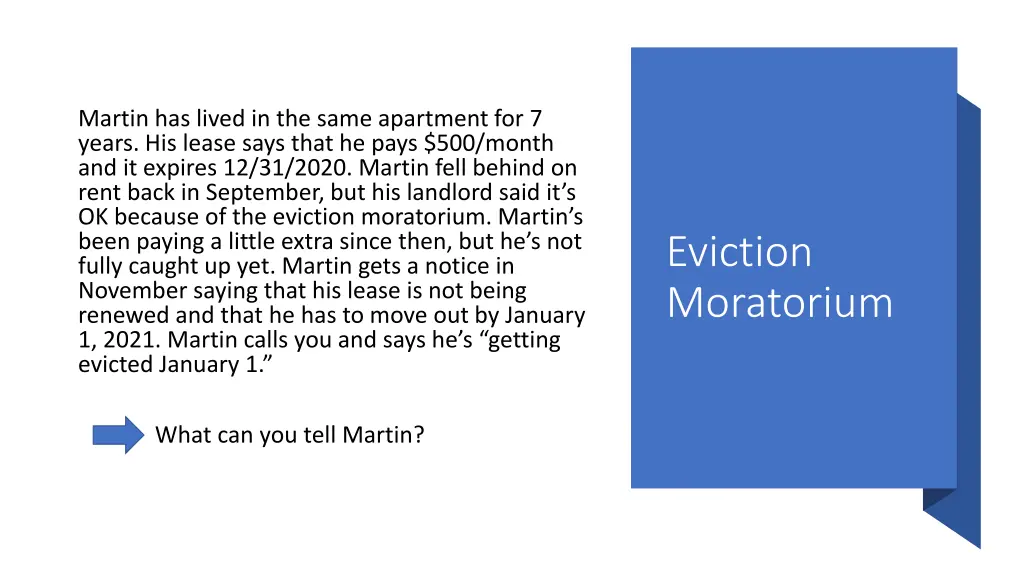 martin has lived in the same apartment