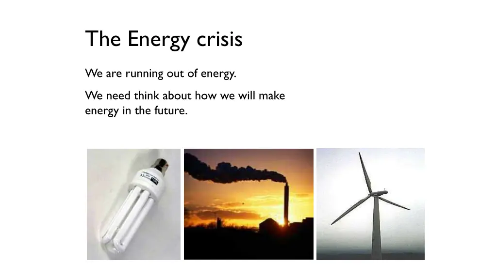 the energy crisis