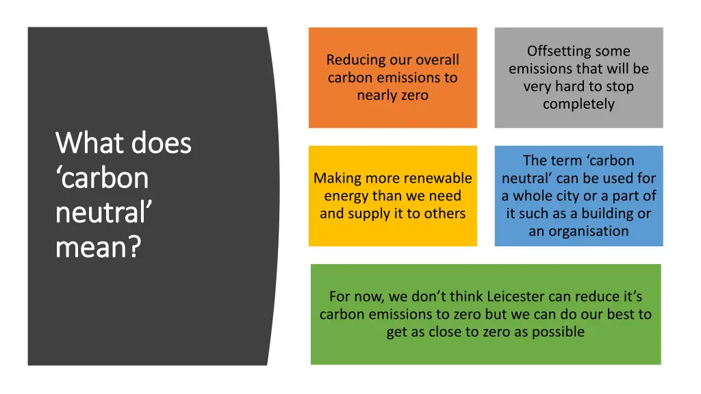 offsetting some emissions that will be very hard