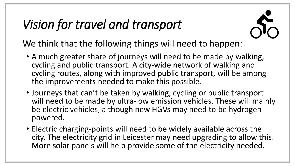 vision for travel and transport vision for travel