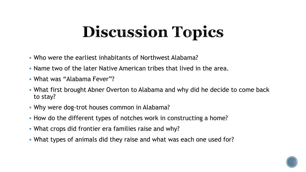 discussion topics